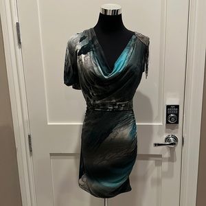 Women’s Georgio studio form fitting short sleeve dress green S